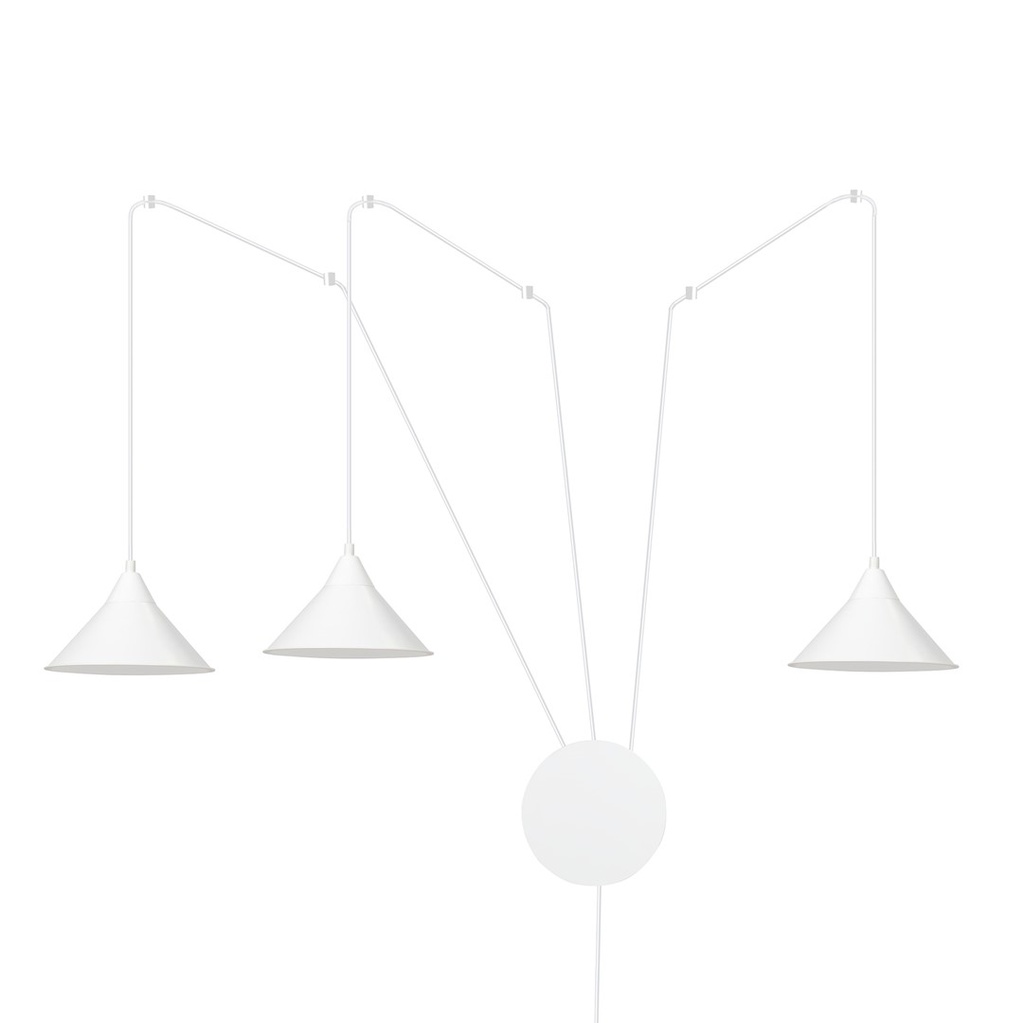 Lampada a sospensione Abramo 3 White