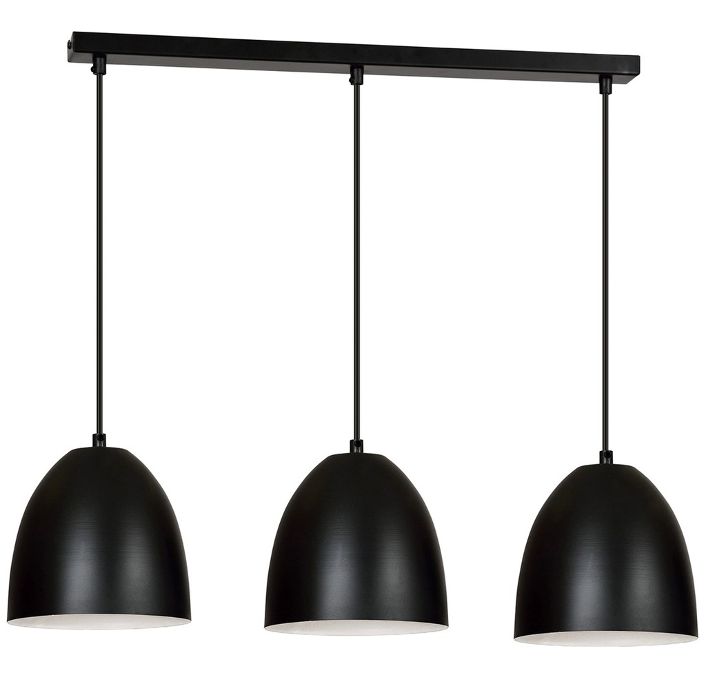 Lampada a sospensione Lenox 3 Black / White