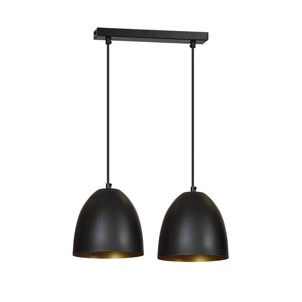Lenox 2 Black / Gold pendant lamp