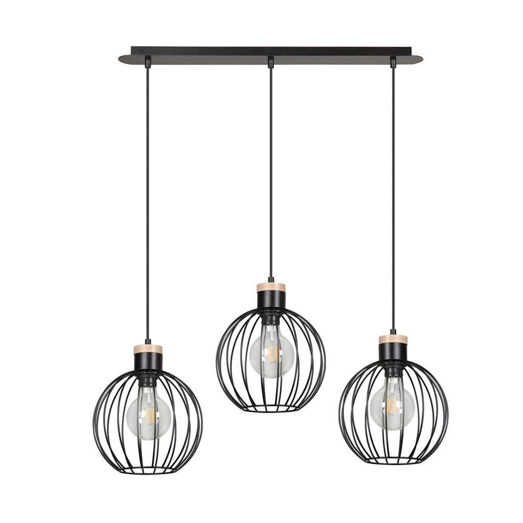 Lampada a sospensione Barbado 3 Black