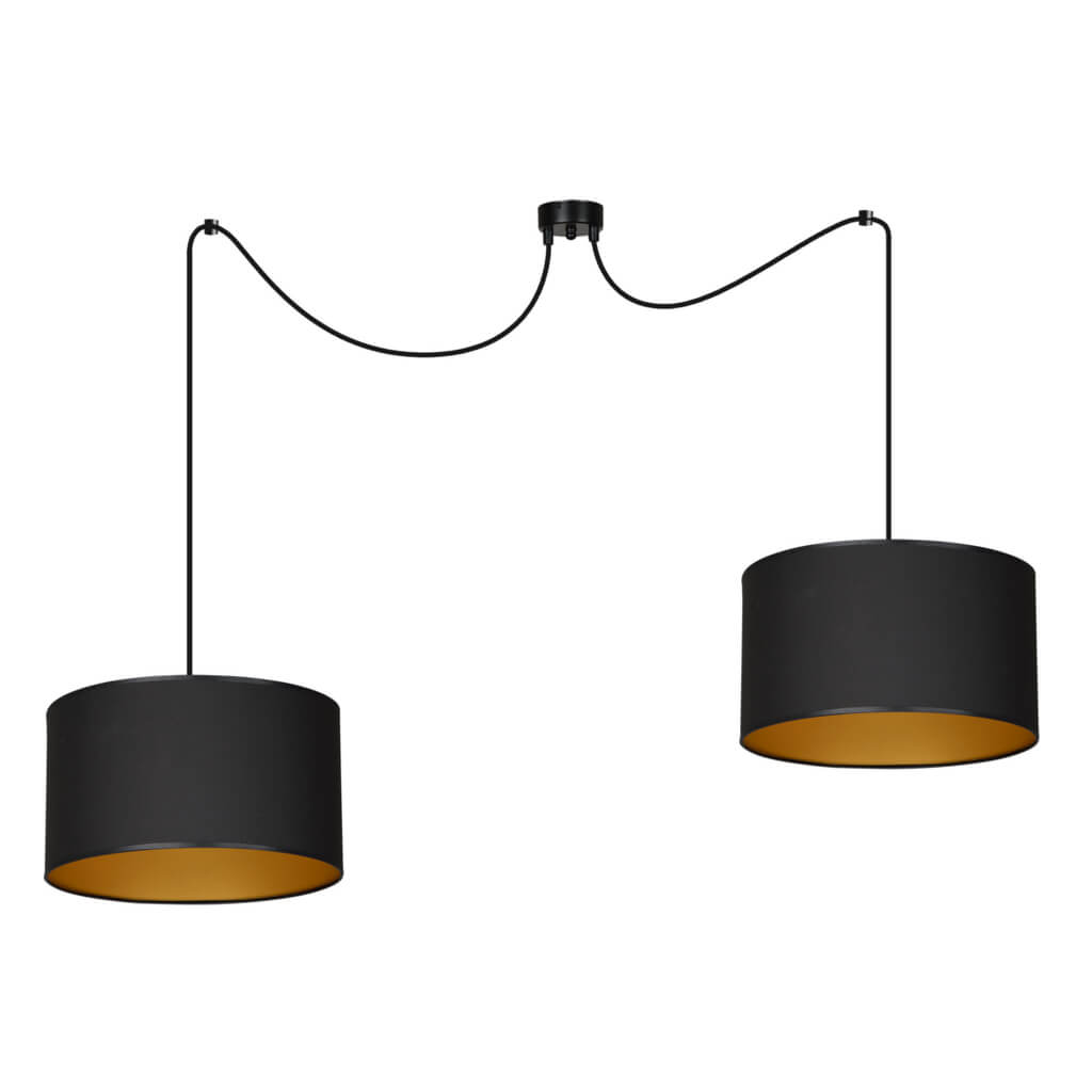 Roto 2 Bl Black/Gold pendant lamp