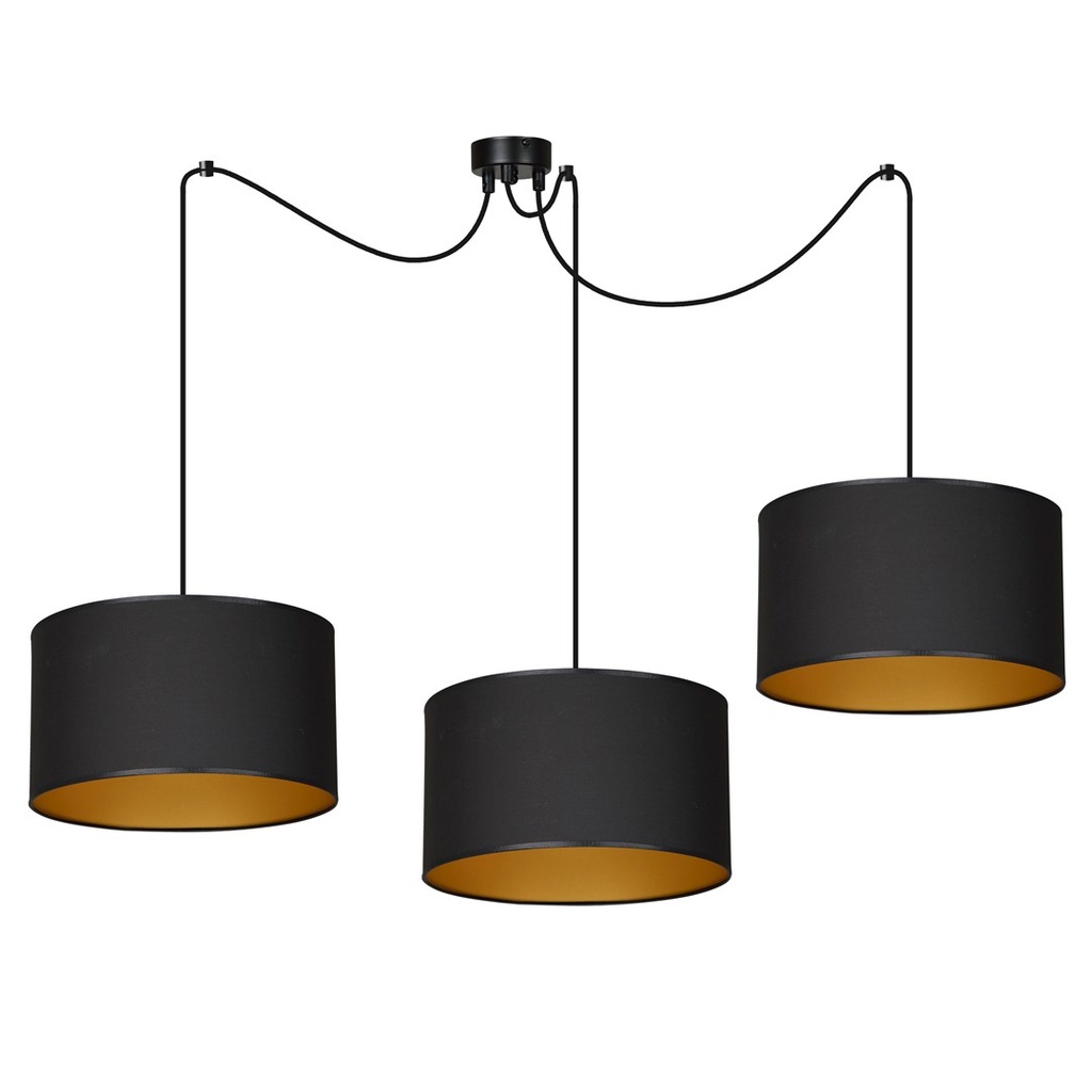 Lampada a sospensione Roto 3 Bl Black/Gold