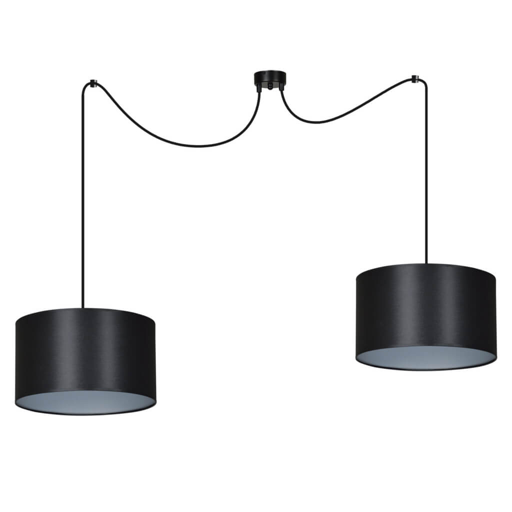Roto 2 Bl Black/Silver pendant lamp