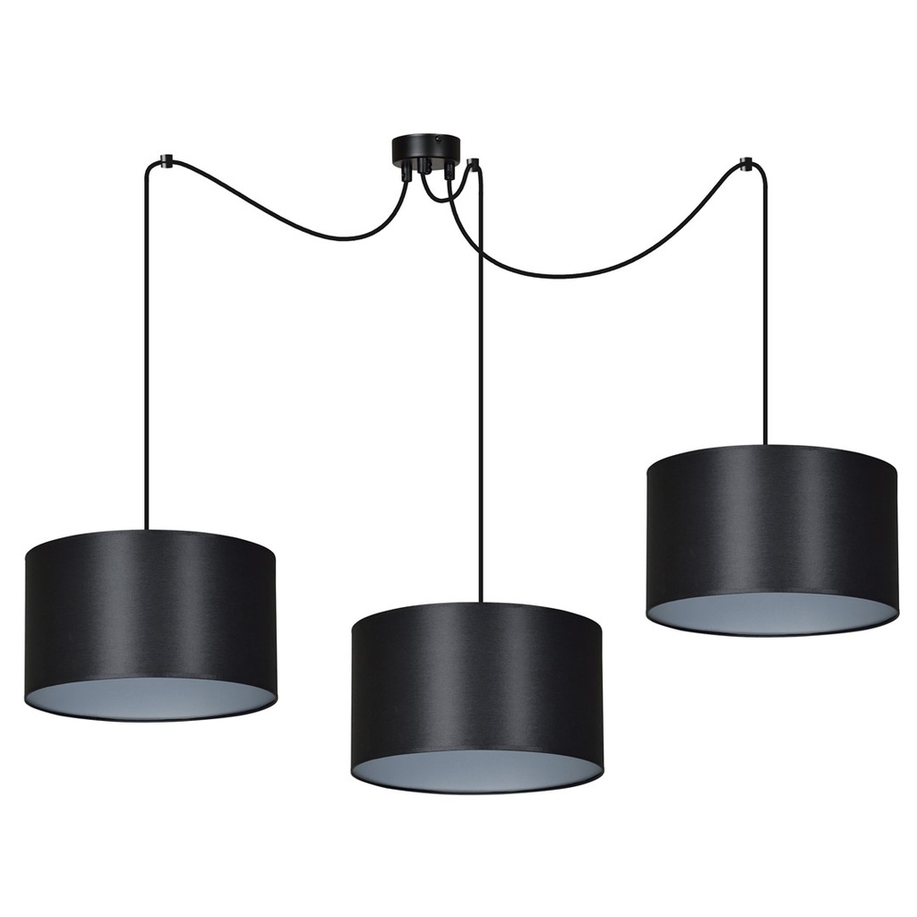 Lampada a sospensione Roto 3 Bl Black/Silver