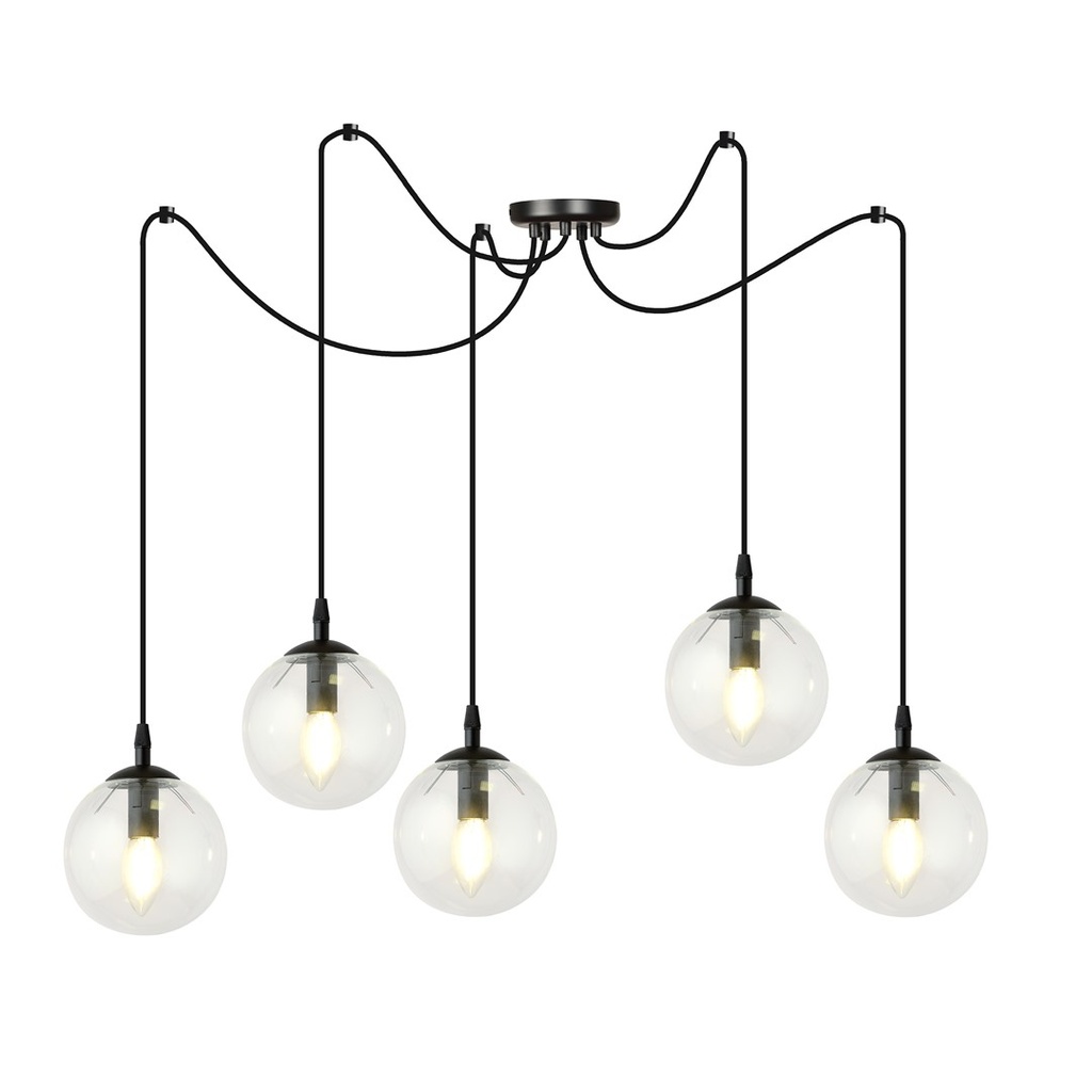 Lampada a sospensione Gigi 5 Bl Transparent