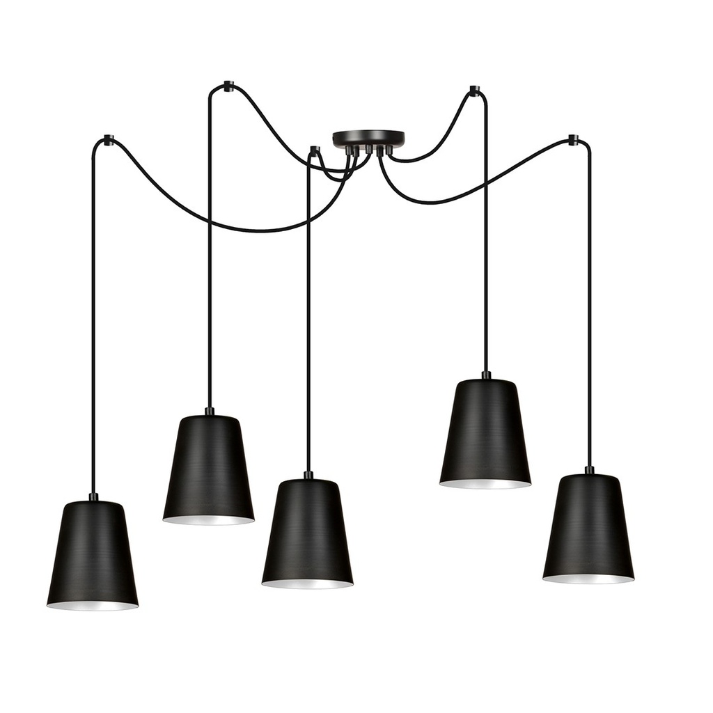 Lampada a sospensione Link 5 Black / White