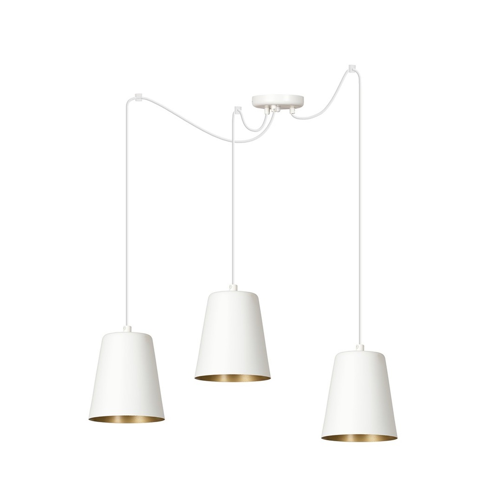 Link 3 White / Gold pendant lamp