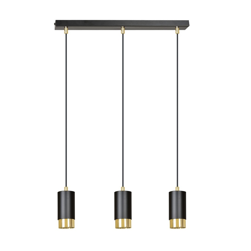 Suspension lamp Fumiko 3 Bl/Gold