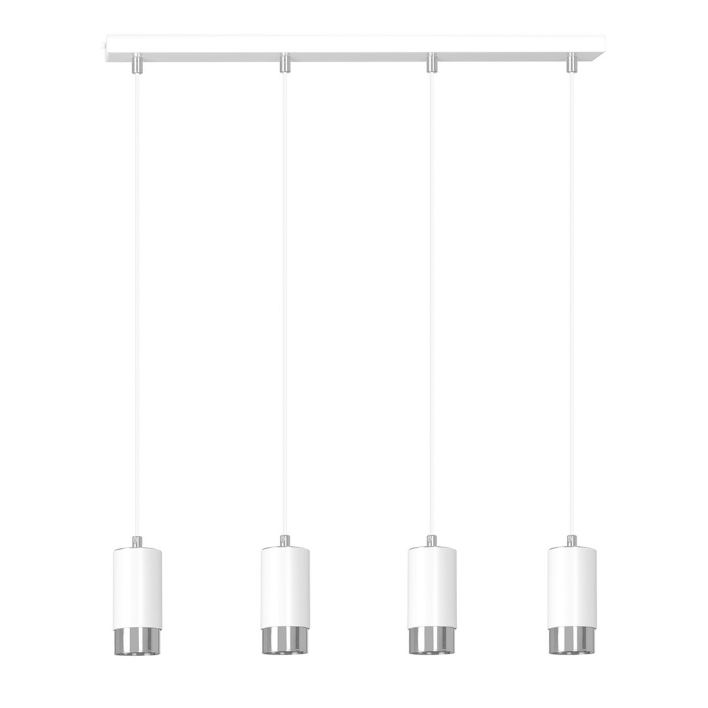 Fumiko pendant lamp 4 Wh/Chrome