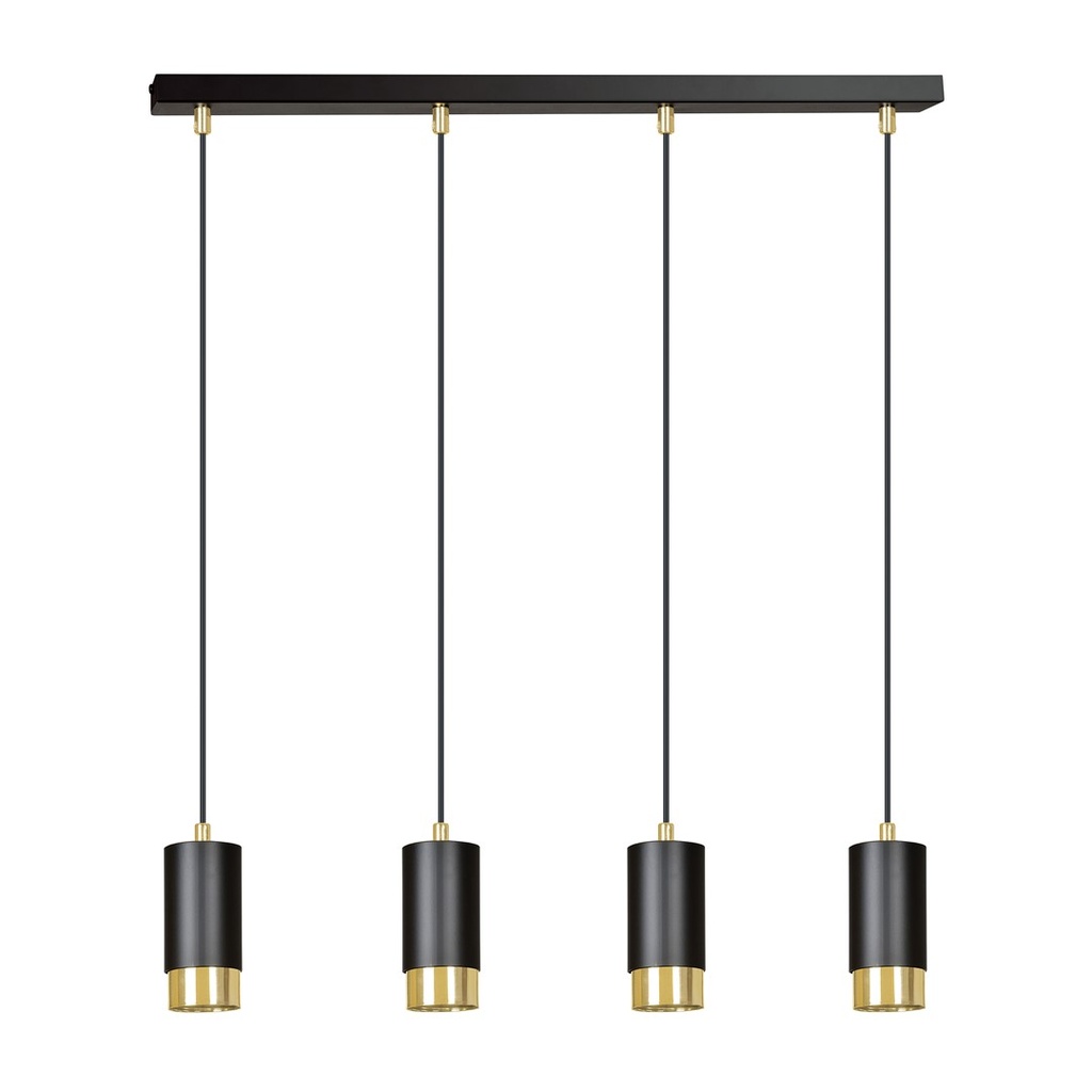 Suspension lamp Fumiko 4 Bl/Gold