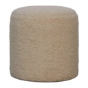Poggiapiedi rotondo Boucle Cream