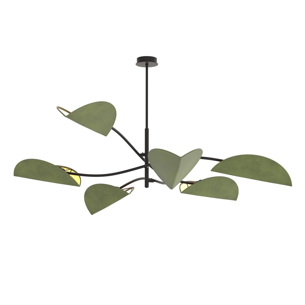 LOTUS 6 BL VERDE Lampada da Soffitto 