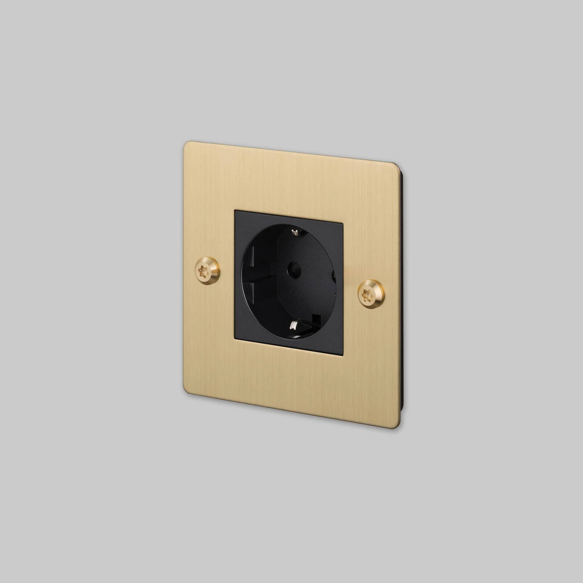 1G SOCKET / SCHUKO TYPE F / LINEAR / WITHOUT LOGO