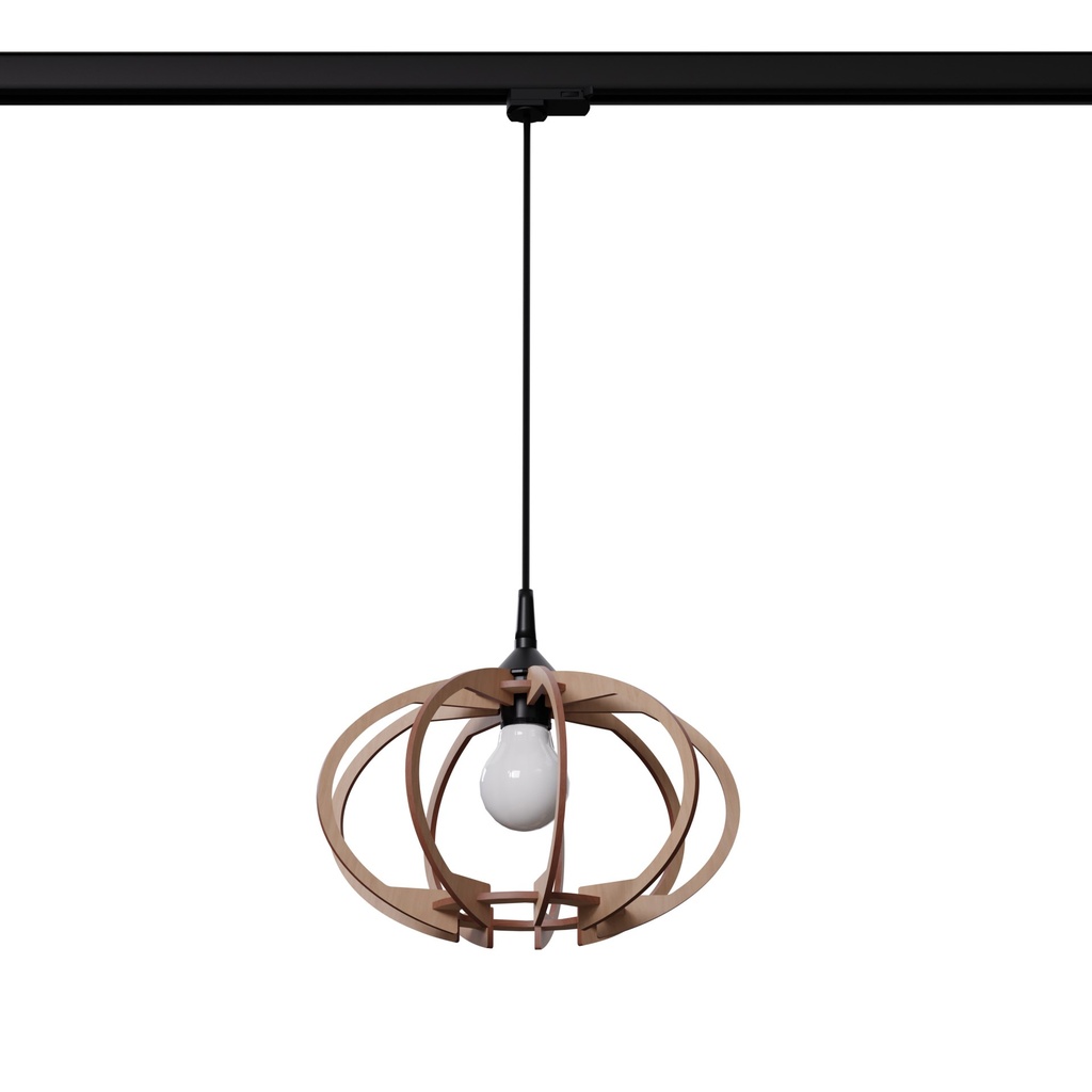 Lampada a sospensione MANDELINO in legno naturale E27 3000K 7,5W 620lm #B