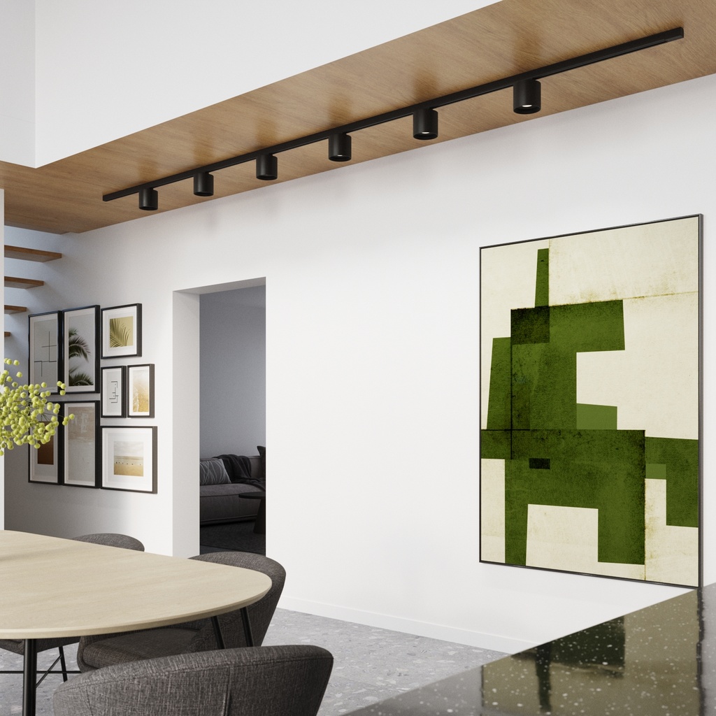 Illuminazione a binario trifase a soffitto MIKA — 6 punti luce