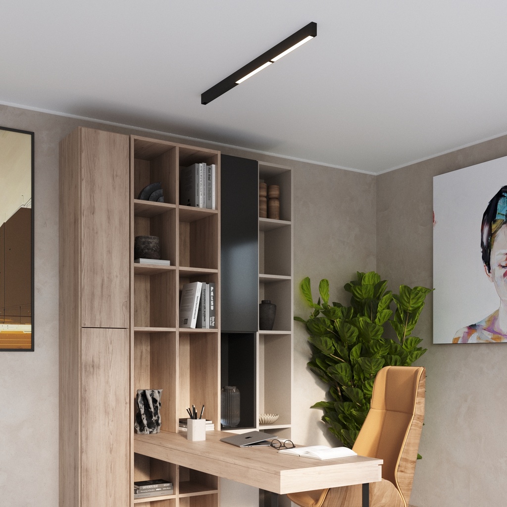 Illuminazione a binario magnetico 48V a soffitto YUMO — 2 punti luce